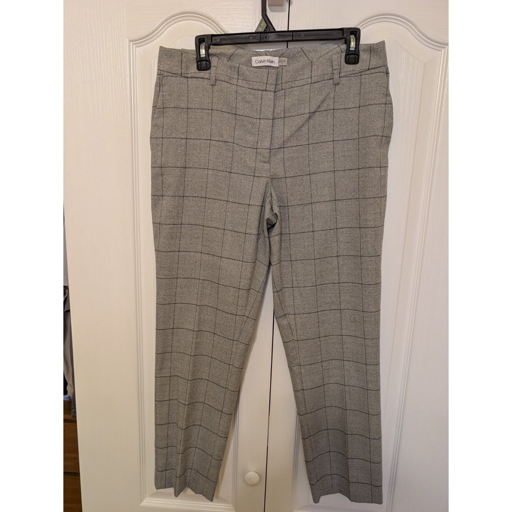 Calvin Klein Women's  Black Grey White Trouser Pants Sz 8